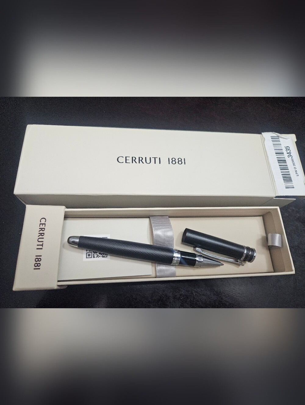 CERRUTI 1881 Black & Silver Rollerball Pen